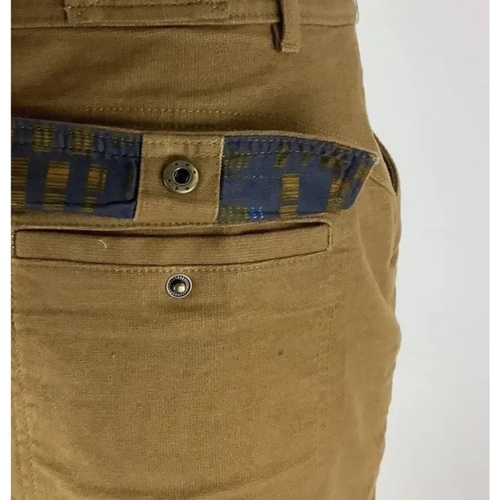 Prana Sz 4 Corduroy A-Line Cargo Skirt Brown Organic Cotton Blend Casual - Picture 3 of 5